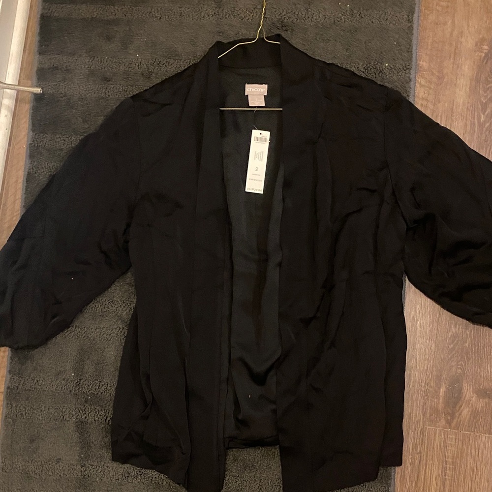 Chico's Black Easy Kimono Jacket